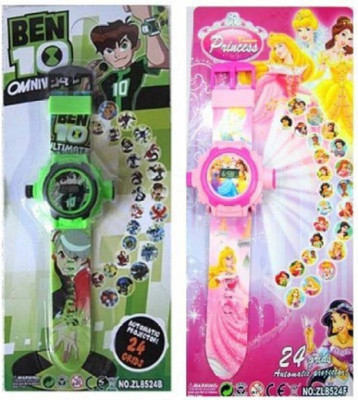 

Z A Enterprises Set of Ben10 Projector Watch and Princess Doll Projector Watch (Multicolor)