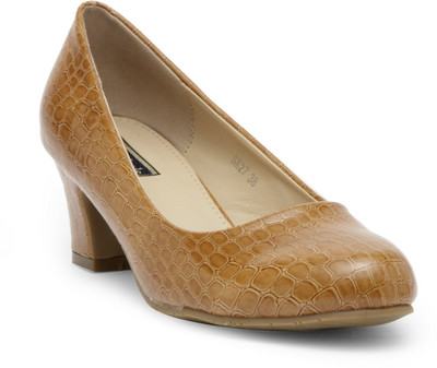 

Flat n Heels Women Tan Heels
