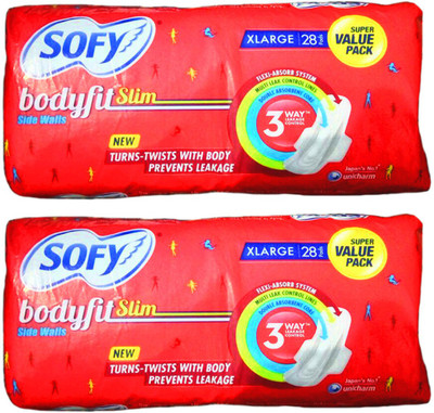 

SOFY BODYFIT SLIM 28 PADS PACK, ( SET OF 2 PACKS), TOTAL 56 PADS Sanitary Pad(Pack of 56)