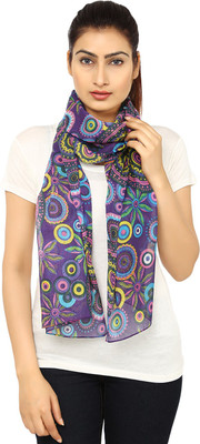

Anekaant Printed Cotton Women's Scarf, Purple
