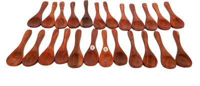 

KDT Wooden Table Spoon - Set of 24 Bowl Tray Serving Set(Pack of 24)