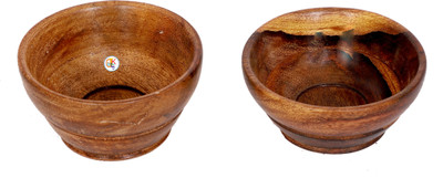 

KDT Wooden Snack Food Bowl S - Set of 2 Bowl Tray Serving Set(Pack of 2)