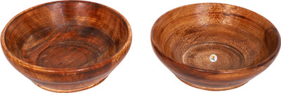

KDT Wooden Snack Food Bowl L - Set of 2 Bowl Tray Serving Set(Pack of 2)