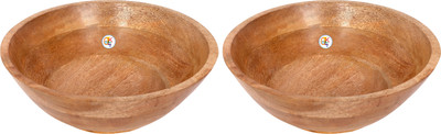 

KDT Wooden Large Serving Bowl - Set of 2 Bowl Tray Serving Set(Pack of 2)