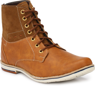 

Big Fox High Ankle Combat Boots Boots For Men(Tan