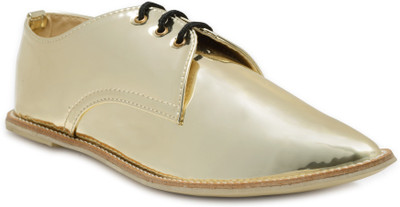 

Chalk Studio Chalk Studio - Orla - Oxford Lace Ups Casuals For Women(Gold, White gold