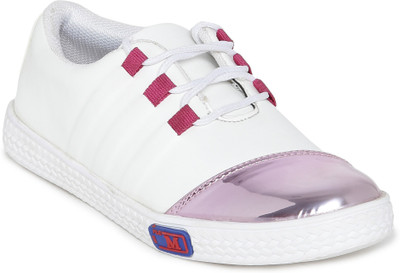 

1 WALK 1 WALK MAPPLE COLLECTION ORIGINAL COMFORTABLE STYLISH WOMEN SHOES /SNEAKERS/COLLEGE WEAR/2018 LATEST COLLECTION/PARTY WEAR/CASUAL DRESSING WEAR/WEEDING WEAR-Pink Casuals For Women(Pink, White