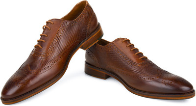 

Missimo Cow Crust Leather Brogues For Men(Tan