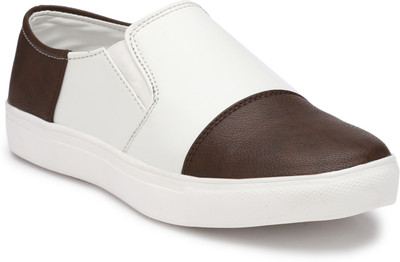 

Big Fox Men's Colorblock Casual Slip-ons Slip On Sneakers For Men(Brown
