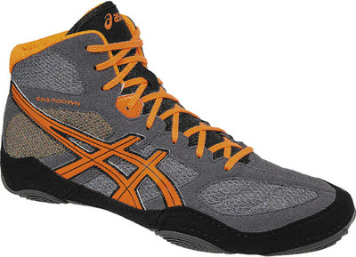 

Asics SNAPDOWN Wrestling Shoes For Men(Grey, Shark/hot orange/black