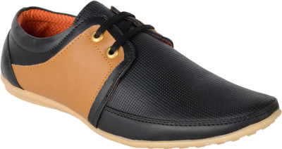 

R Rayland Shoes Leather Casuals For Men(Black