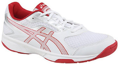 

Asics GEL - UPCOURT 2 - WHITE/PRIME RED/SILVER Badminton Shoes For Men(White