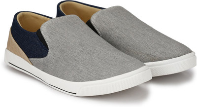 

True Soles Hi Comfort Slip On Sneakers For Men(Multicolor, Grey