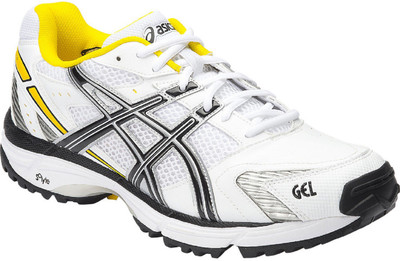 

Asics GEL - HARDWICKET 5 - WHT/BLK/YELLOW Running Shoes For Men(Multicolor, White/black/yellow