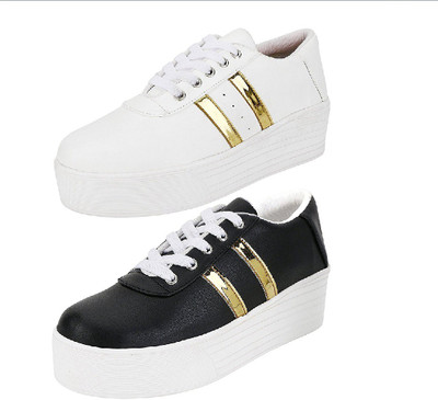 

Dailywreck WOMEN SUPERSTAR COMBO PACK Casuals For Women(Multicolor, White-black