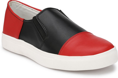 

Big Fox Men's Colorblock Casual Slip-ons Slip On Sneakers For Men(Red, Black