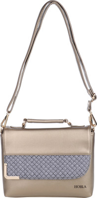 

Horra Women Casual Gold PU Sling Bag