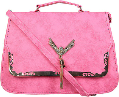 

Adine Women Casual Pink PU Sling Bag