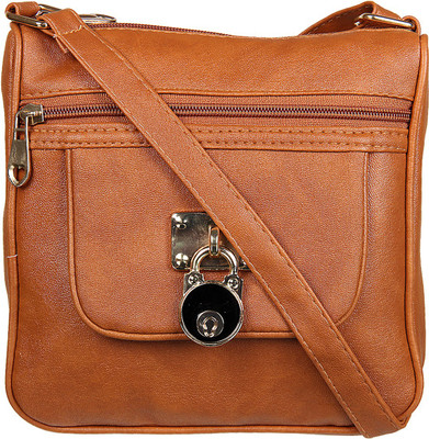 

Adine Women Casual Brown Leatherette Sling Bag
