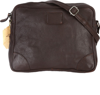 

Hawai Women Casual Brown Genuine Leather Sling Bag