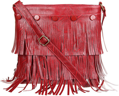 

Adine Women Casual Red Leatherette Sling Bag