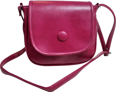 

Leather Land Girls Formal Pink Leatherette Sling Bag