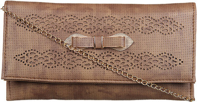 

Adine Women Evening/Party Grey Genuine Leather Clutch