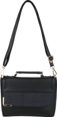 

Horra Women Casual Black PU Sling Bag