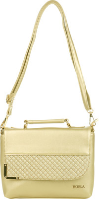 

Horra Women Casual Gold PU Sling Bag