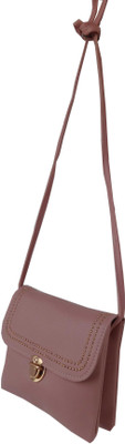 

ALIVE Girls Casual Pink Leatherette Sling Bag