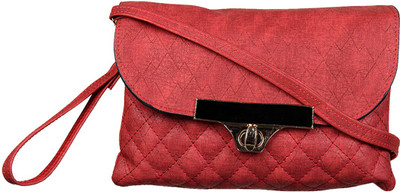 

Adine Women Casual Red Denim Clutch