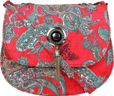 

Adine Women Casual Red Nylon Sling Bag