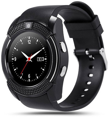 

ShopyBucket Smart Watch With Free SD Card Electronics Wrist Phone Watch Black Smartwatch(Black Strap Free Size)