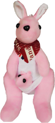 

ToyJoy Cute Kangaroo with baby 18cm soft stuffed animal toy for girls/boys/children gift - 18 cm(Pink)