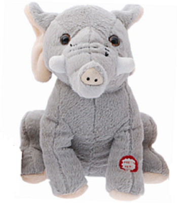 

SW Stuffed Toy Elephant with Sound - 20 cm(Grey)