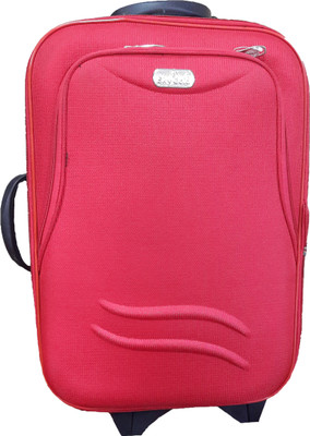 

Aqeeq Red Long Pocket Trolley Expandable Cabin Luggage -  inch(Red