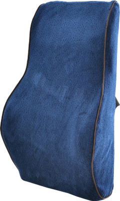 

MEDITIVE Orthopaedic Lumbar support Backrest Cushion With Memory Foam and Blue velvet cover for car seat, office seat, wheelchair and others Lumbar Support (, Blue