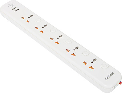 Philips SPN6358WD 5 Socket Surge Protector(White)