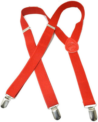 

FashMade Y- Back Suspenders for Men, Women(Red)
