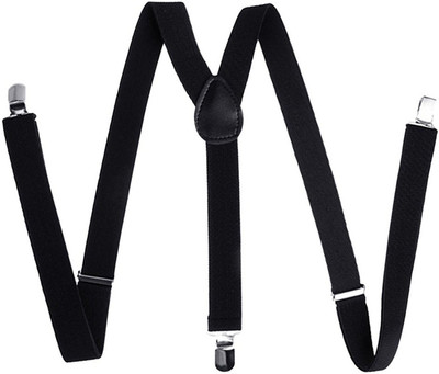 

FashMade Y- Back Suspenders for Men, Women(Black)