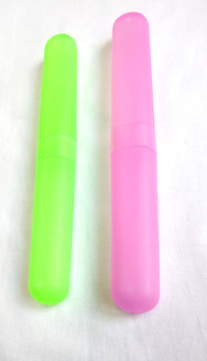 

smile4u Toothbrush Tube Cap Cover (Multicolor) ( Set of 2 ) Plastic Toothbrush Holder(Multicolor)