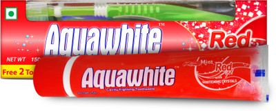 

aquawhite Cavity Fighting Toothpaste (Red Gel - 150gm), With 4 Toothbrushes with DuPont Bristles worth Rs.72 Toothpaste(150 g)