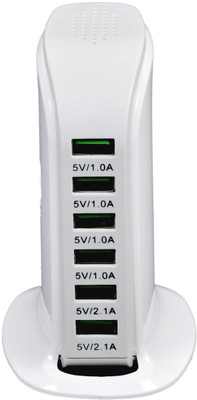 

POWERNRI 6 USB PORT CHARGING DOCK IN-125 MUC USB HUB-GHKU98 USB Hub(White)