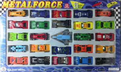 

P17 collection Die Cast Metal Force Car Set - 25 Pieces(Multicolor)