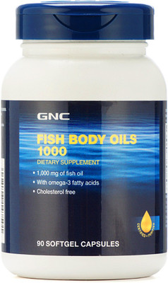

GNC Fish Body Oils (90 Softgel Capsules)(1000 mg)