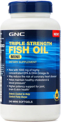 

GNC Triple Strength Fish Oil Mini Enteric Coated to Help Conrol Fishy Burps(240 No)