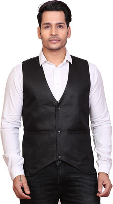 GARUN Solid Men Waistcoat