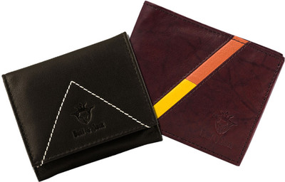 

Buff & Jack Men Brown Genuine Leather Wallet(8 Card Slots), Multicolor