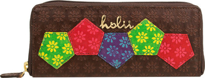 

Holii Women Evening/Party Brown Genuine Leather Wallet(1 Card Slot)