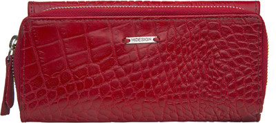 

Hidesign Women Casual Red Genuine Leather Wallet(6 Card Slots)
